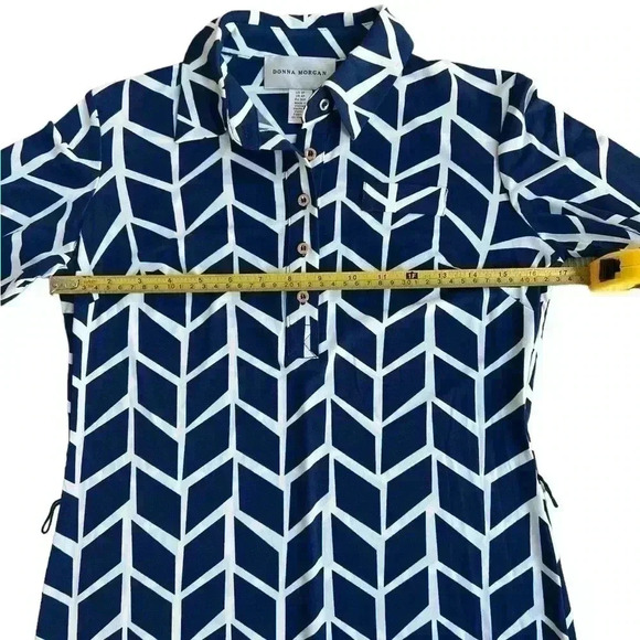 Donna Morgan Geometric Shirt Dress - Picture 7 of 8